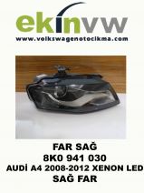 FAR OEM 8K0 941 030 AUDİ A4 2008-2012 XENON LED SAĞ FAR