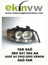 FAR OEM 8E0 941 004 AA AUDİ A4 2002-2005 XENON SAĞ FAR