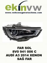 FAR OEM 8V0 941 006 C AUDİ A3 2014 XENON SAĞ FAR