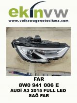 FAR OEM 8W0 941 006 E AUDİ A3 2015 FULL LED SAĞ FAR