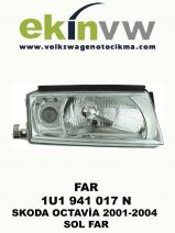 FAR OEM 1U1 941 017 N SKODA OCTAVİA 2001-2004 SOL FAR