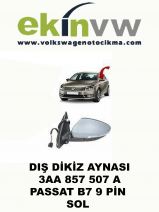 DIŞ DİKİZ AYNASI OEM 3AA 857 507 A  PASSAT B7 9 PİN SOL