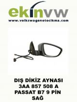 DIŞ DİKİZ AYNASI OEM 3AA 857 508 A PASSAT B7 9 PİN SAĞ