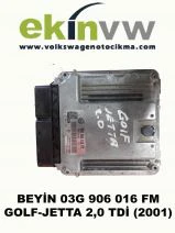 MOTOR BEYNİ  OEM 03G 906 016 FM GOLF JETTA 2,0 TDİ (2001)