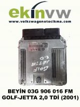 MOTOR BEYNİ  OEM 03G 906 016 FM GOLF JETTA 2,0 TDİ (2001)