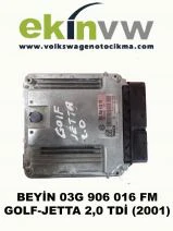MOTOR BEYNİ  OEM 03G 906 016 FM GOLF JETTA 2,0 TDİ (2001)